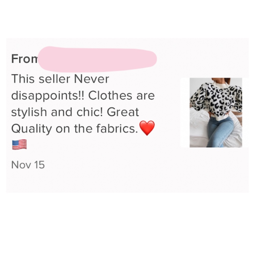 Cheetah Print White Crop Sweater Bishop Sleeve - Picture 8 of 9